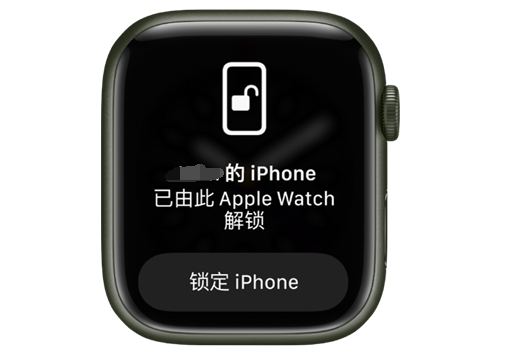 宜黄苹果手机维修分享用 AppleWatch 解锁配备面容 ID 的 iPhone方法 